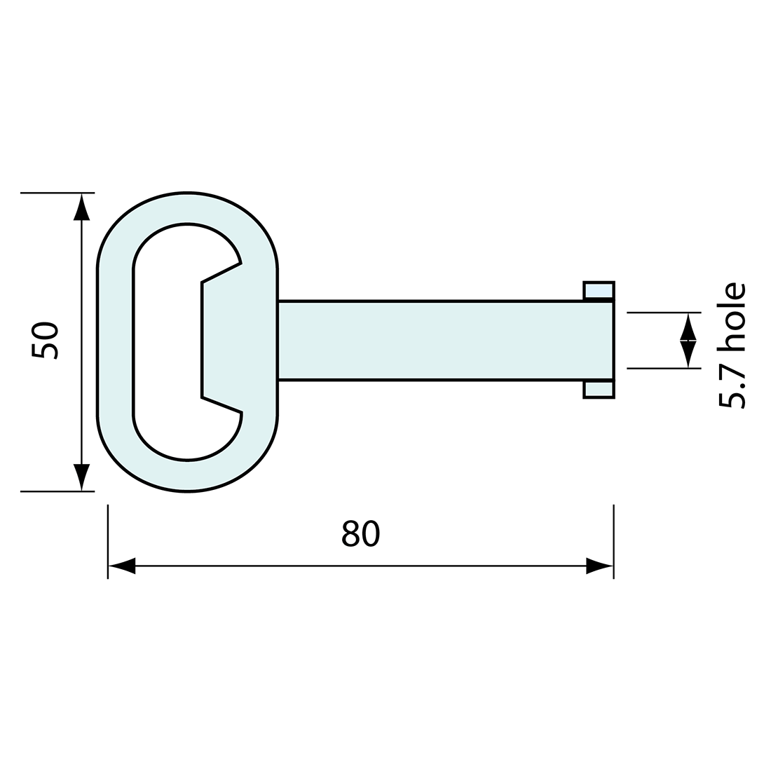 Cam Lock 5mm Pin Key 90mm