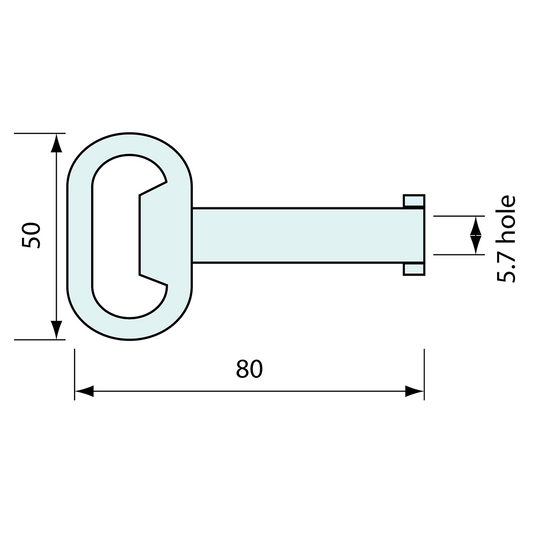 Cam Lock 5mm Pin Key 90mm