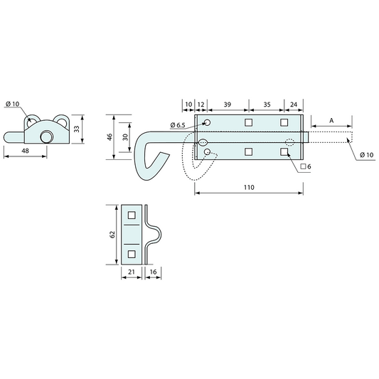 PadBolt Stainless Steel 162mm 11mm Pin