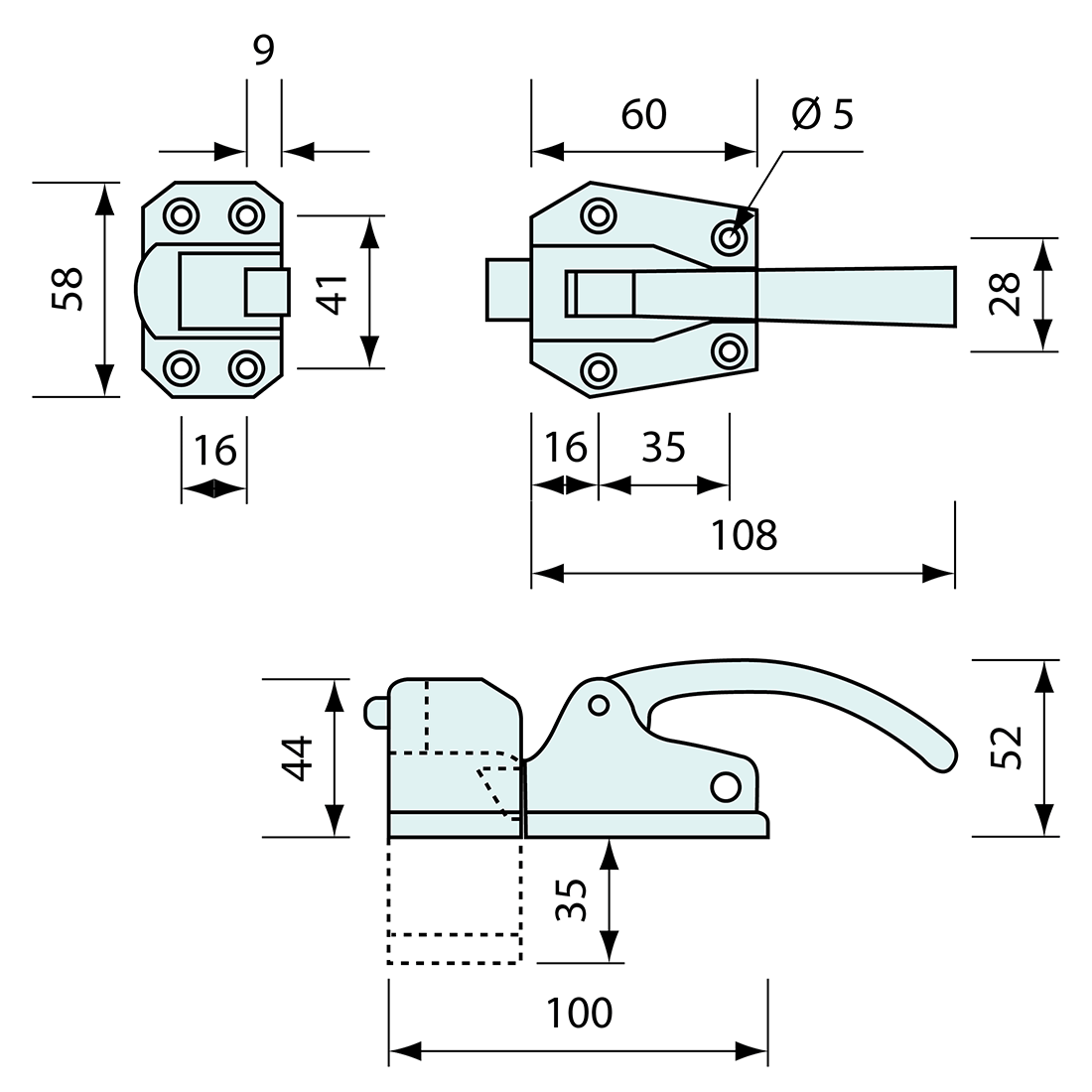 Cooler Latch Stainless Steel 108mm