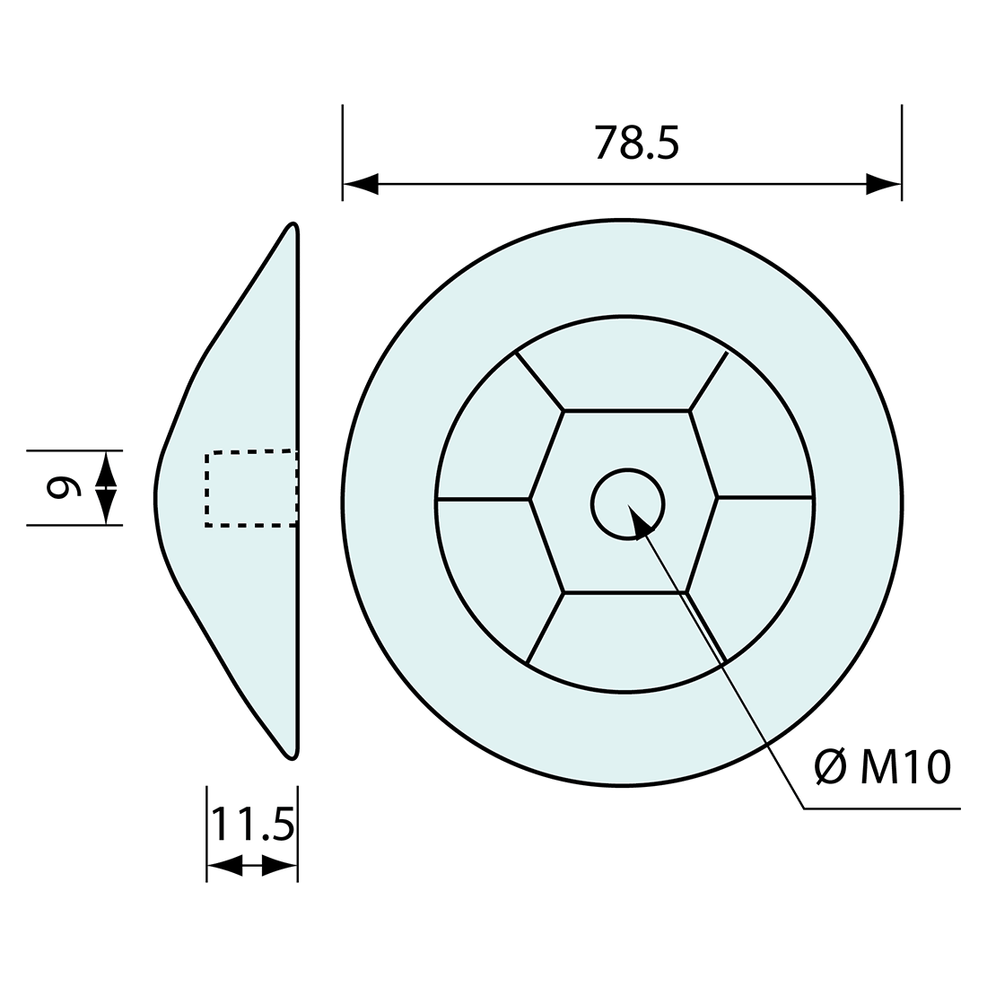 Insulation Dome Nut Stainless Steel and Titanium M10