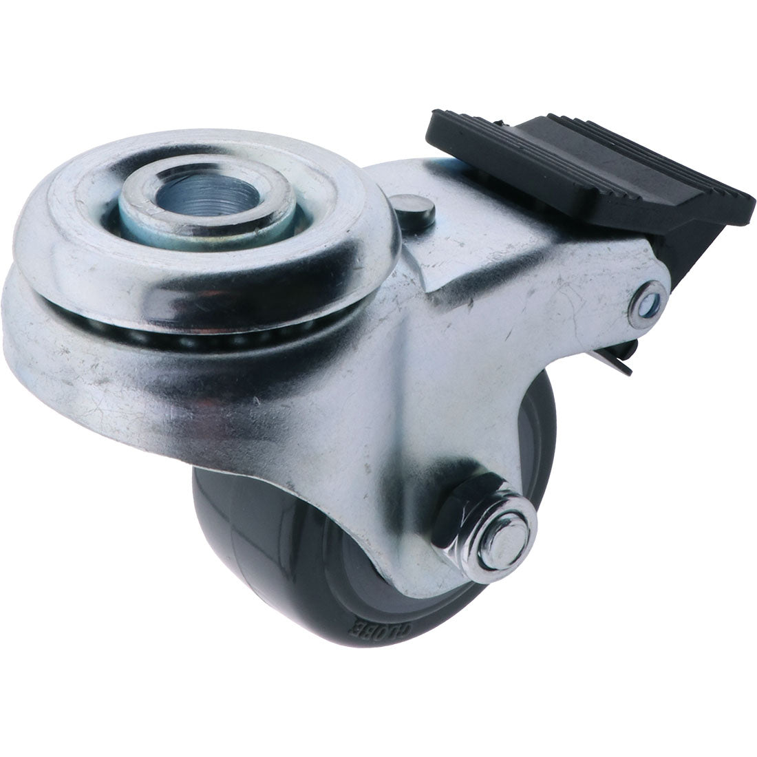 Bolt Hole Castors Zinc Plated Urethane Wheels