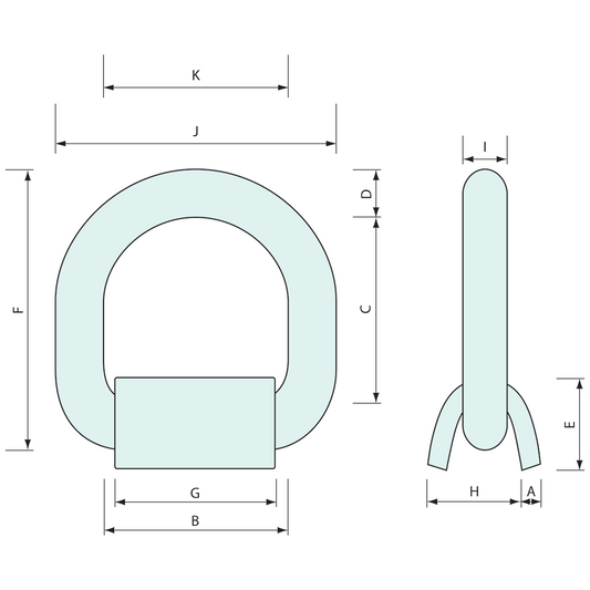Rope Ring Weld On Forged Heavy Duty 100mm