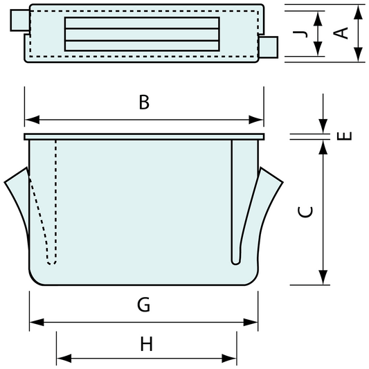 Rectangle Snap In Magnetic Catch Medium 39.7mm