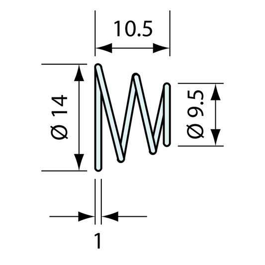 Quarter Turn Fastener Conical Spring 16mm