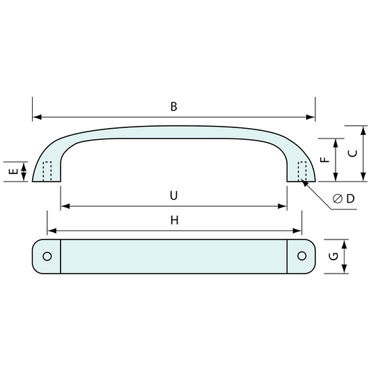 Grab Handle Black 144.5mm