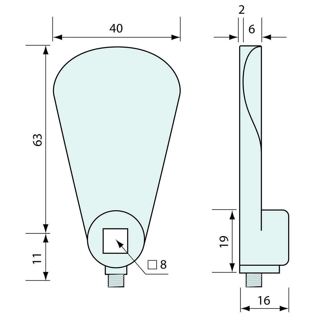 Diecast Latch Bar 63mm
