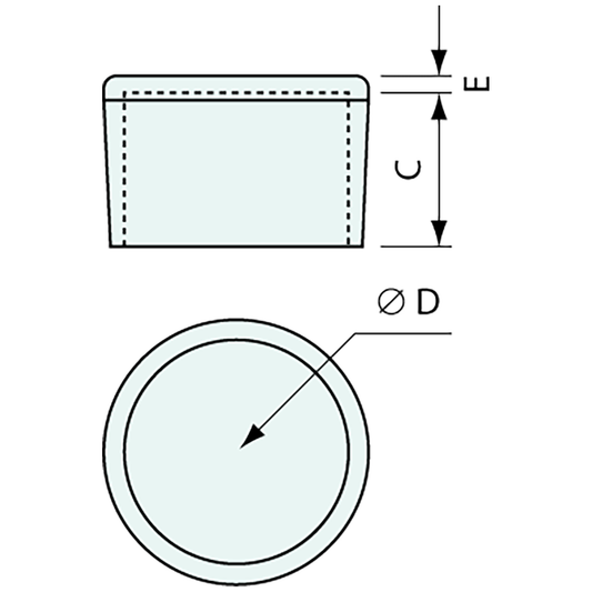 Rubber Stick Tips Black 25mm