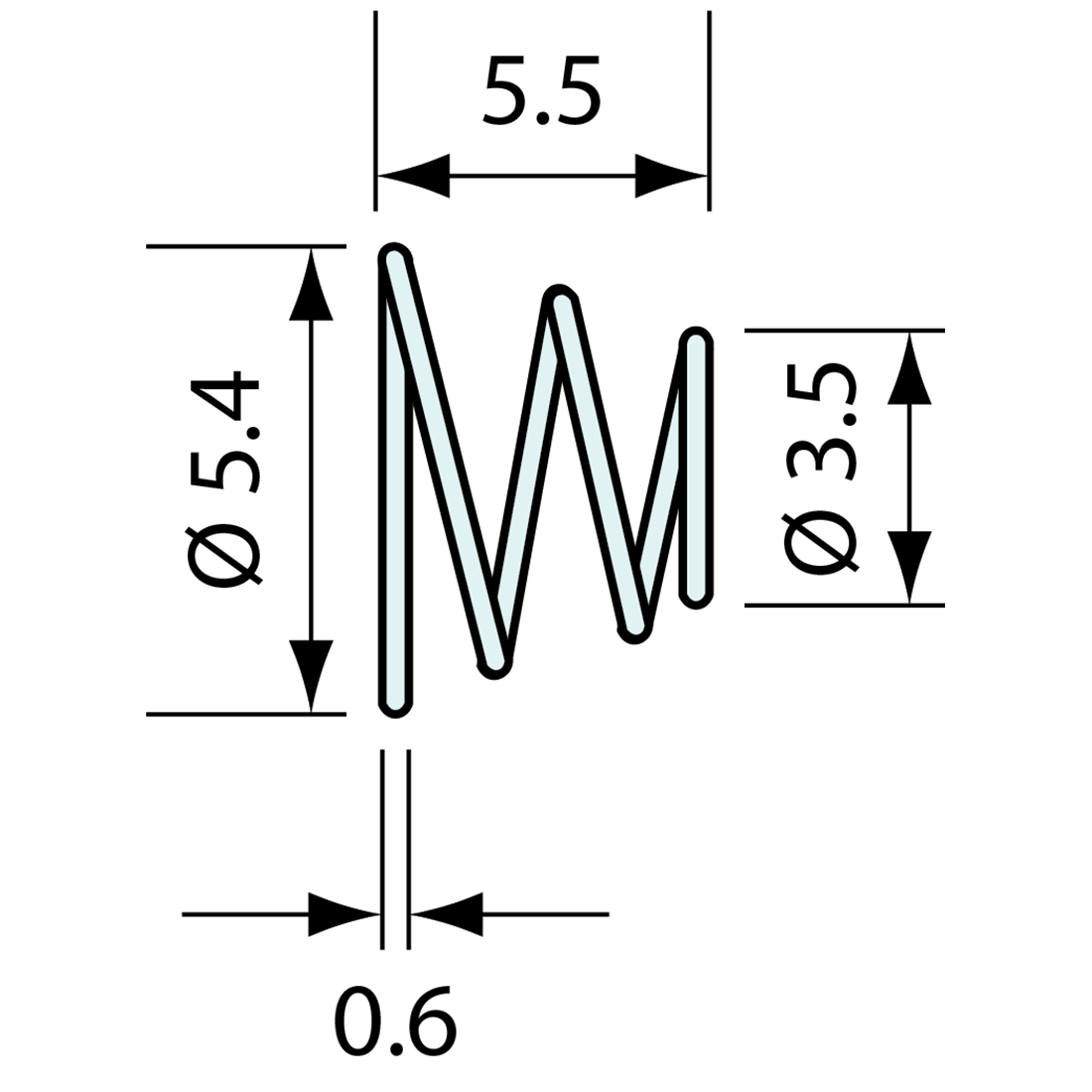 Quarter Turn Fastener Conical Spring 8mm