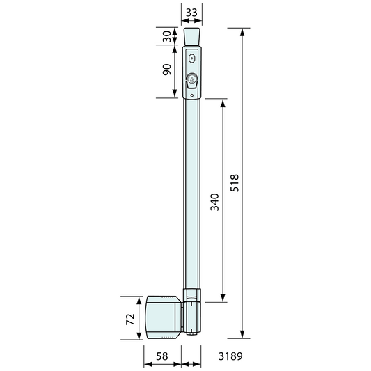 Pool Latch Black 515mm