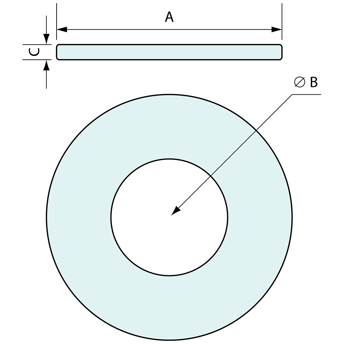 Nylon Washer 16mm