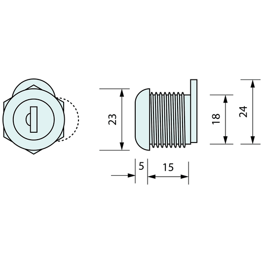 Cam Lock for #3362/3358 Paddle Latch KA CH502