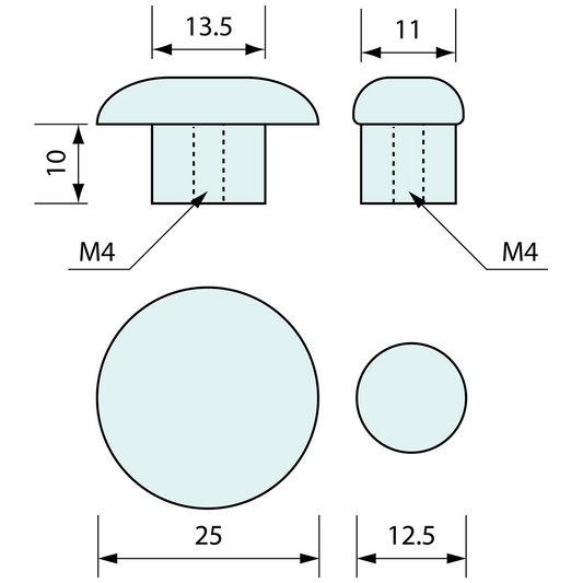 Rope Tensioner Hook Kit Rear Fix M4 Brass