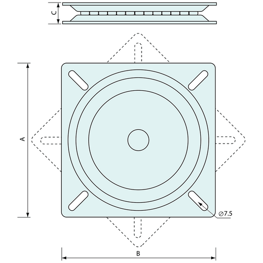 Lazy Susan Swivel Plate 175mm 200kg Load