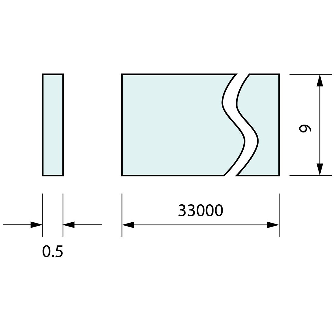 Double Sided Adhesive Tape Transparent 0.5mm x 9mm x 33m Roll