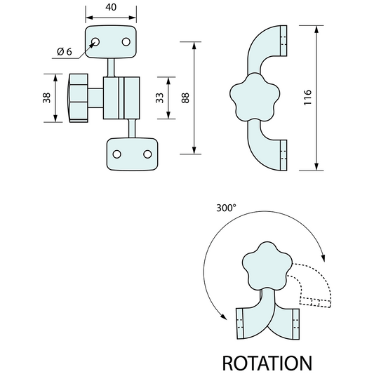 Locking Swing Arm 85mm LH