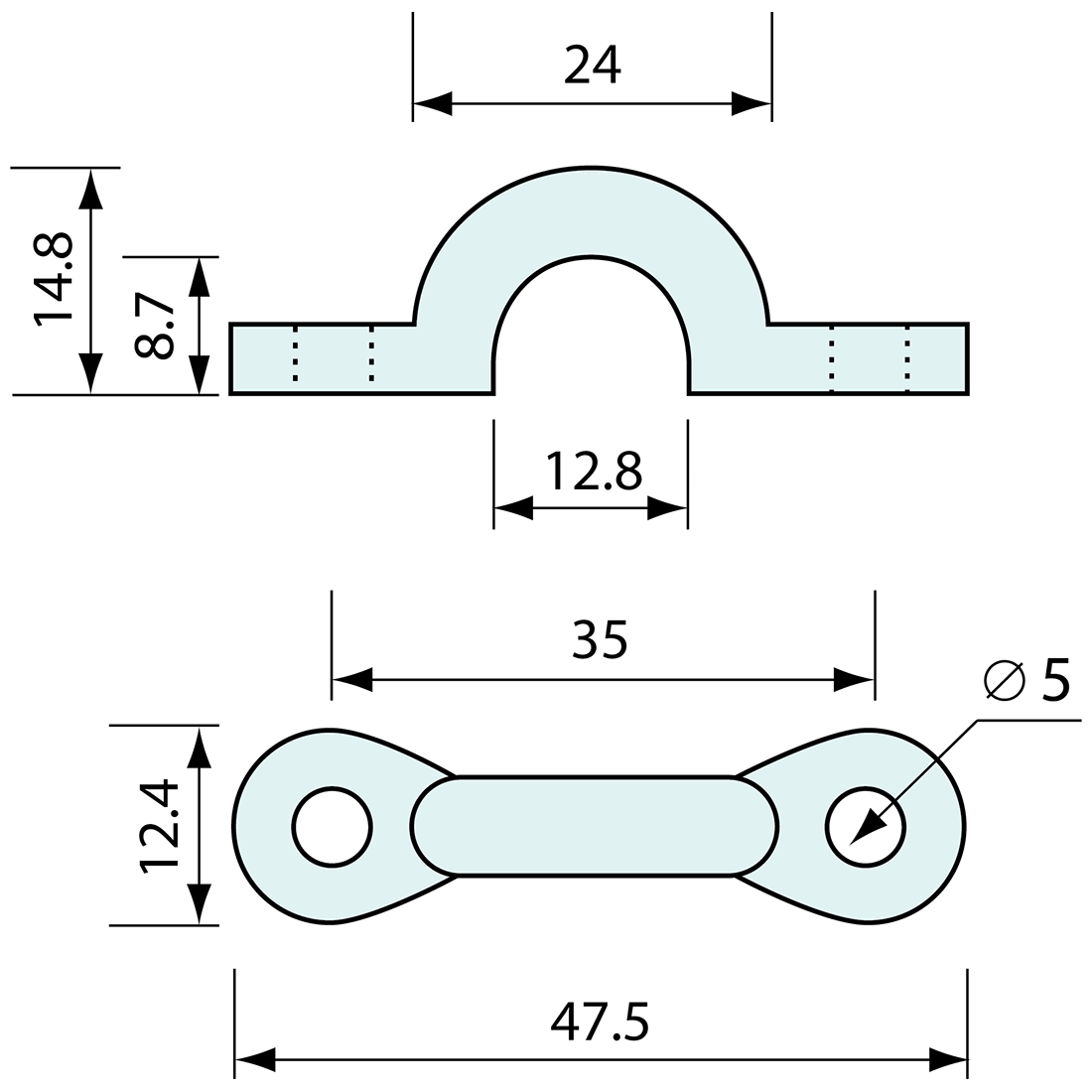 Cord Round Loop 8mm 48mm