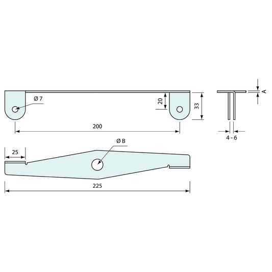 HD Bifold Adaptor Plate for 5382/5383 225x3.0mm 304 S/S