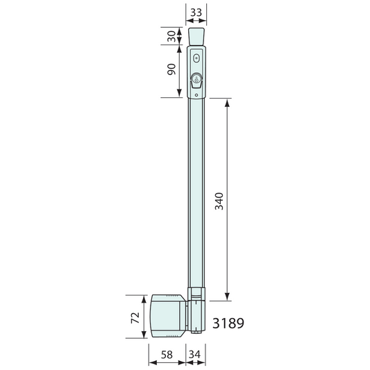 Pool Latch Black 515mm