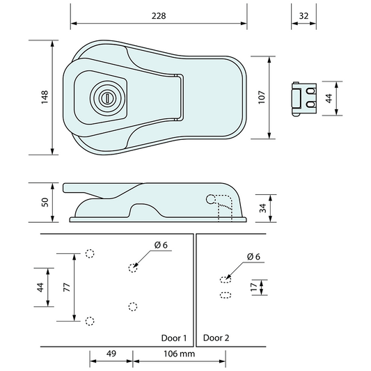 Heavy Duty Slam Latch for Doors 210mm
