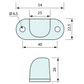 Non Corrosive Magnetic Catch Grey 24x55mm 3.5kg pull