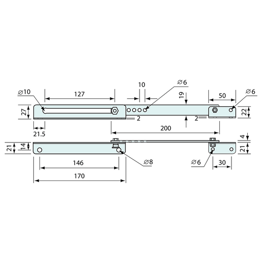 Door Stop and Stay Stainless Steel 184mm