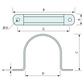 Tube Saddle 316 Stainless Steel 76mm