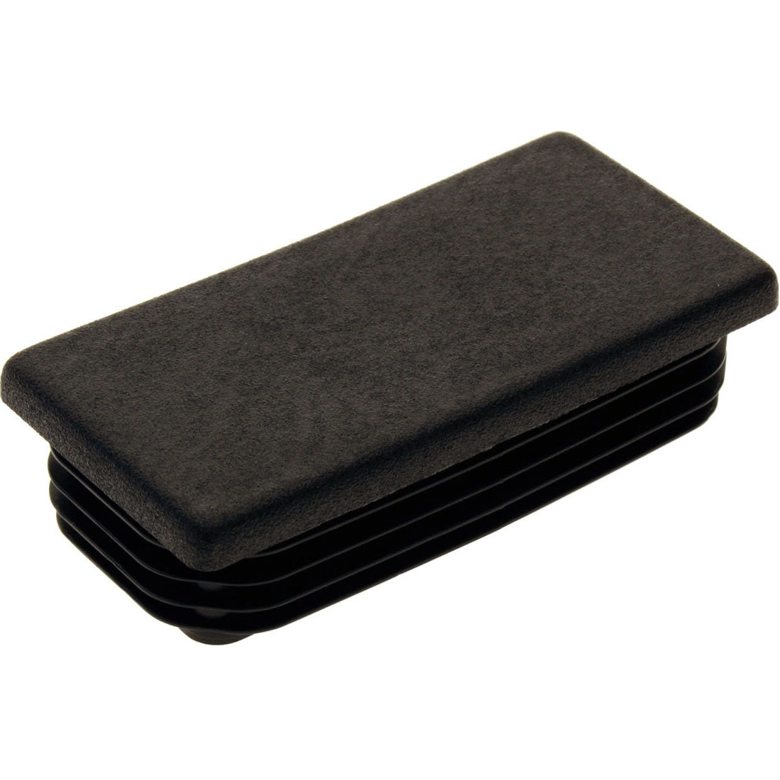 Rectangle Plug Smooth Black 76.2x38mm