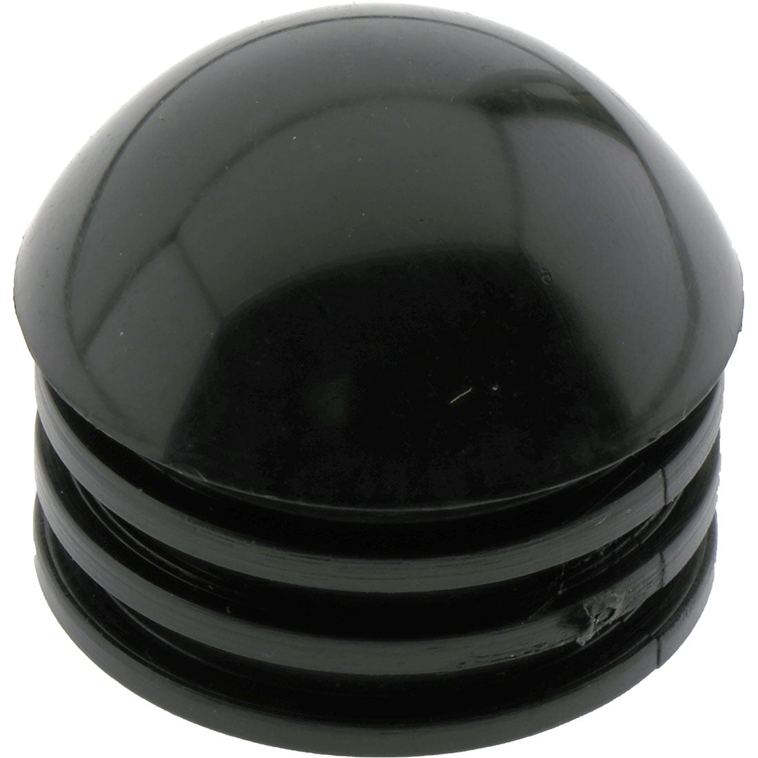 Domed Round Plug Ribbed Black Nylon 28mm – Co-Mac