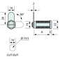 Key Locking Cam Lock 19mm 180deg Rotation 19mm