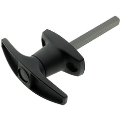 T Handle Non Locking Front 90deg RH Nylon Black 33x100mm