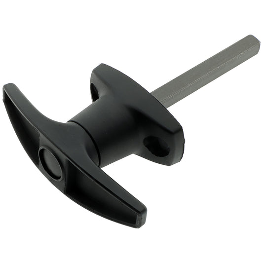 T Handle Non Locking Front 90deg RH Nylon Black 33x100mm