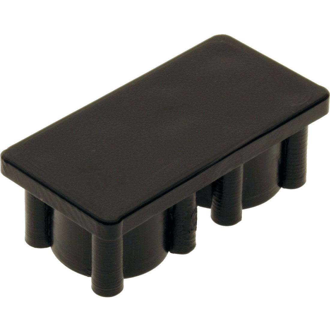 Rectangle Plug Smooth Black 50.8x25.4mm