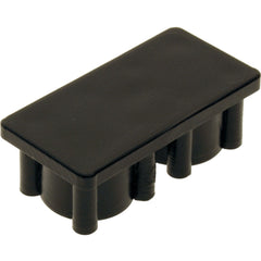 Rectangle Plug Smooth Black 50.8x25.4mm