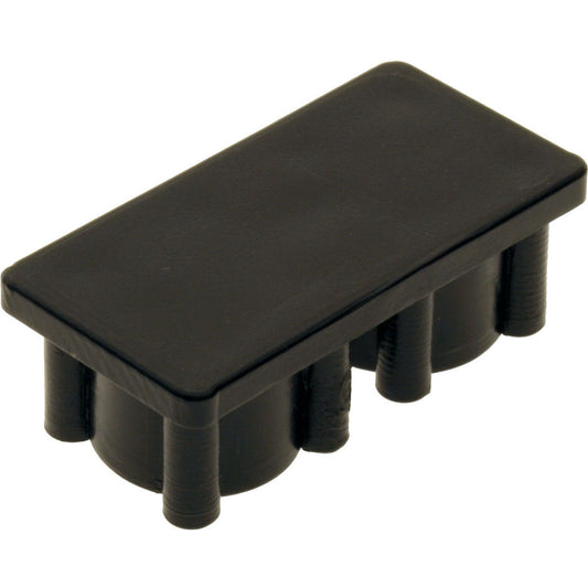 Rectangle Plug Smooth Black 50.8x25.4mm