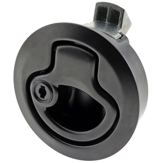 Slam Latch Round Black Keyed 60mm