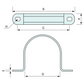 Tube Pipe Clamp Saddle Zinc Plated 32mm