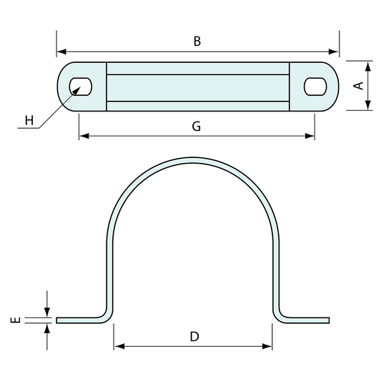 Tube Pipe Clamp Saddle Zinc Plated 6mm