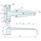 Cooler Hinge Cam Rise Right Hand White 283mm