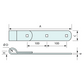 Unwelded Strap Heavy Duty Zinc Plated 20mm Pin 310mm
