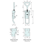 Hold Down Latch Large Non Padlockable Zinc Plated 160mm