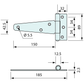 Strap Hinge Galvanised 150mm 2.5mm Thick