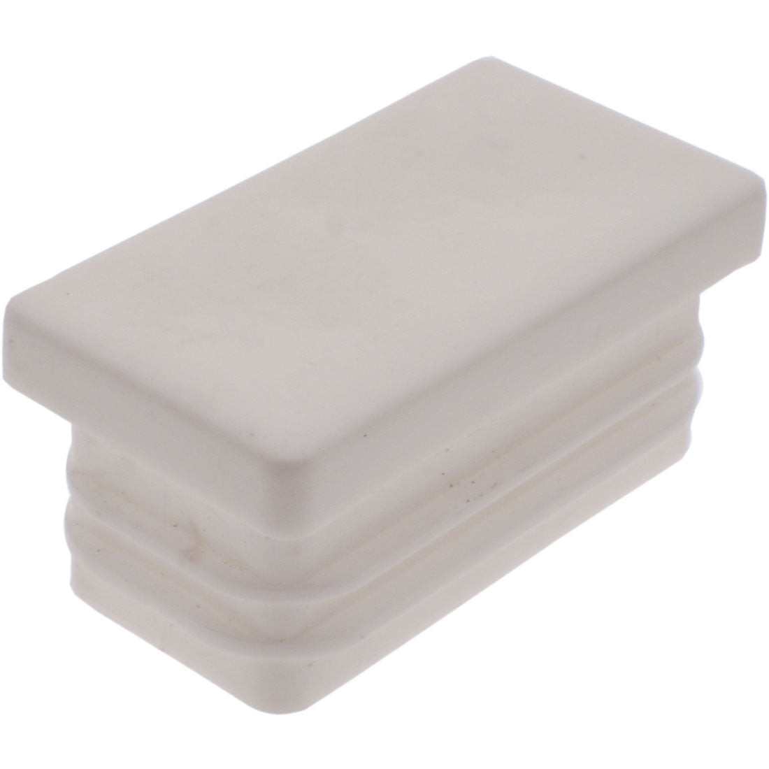 Plug Button Rectangular Rectangle Plug Ribbed White 35.1x19.1mm – Co-Mac