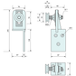Coolroom Sliding Door Roller Aluminium LH 55mm Wheel White