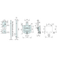 Drop T Latch Three Way Kit Non Locking Zinc Plated