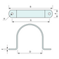 Tube Pipe Clamp Saddle Zinc Plated 6mm