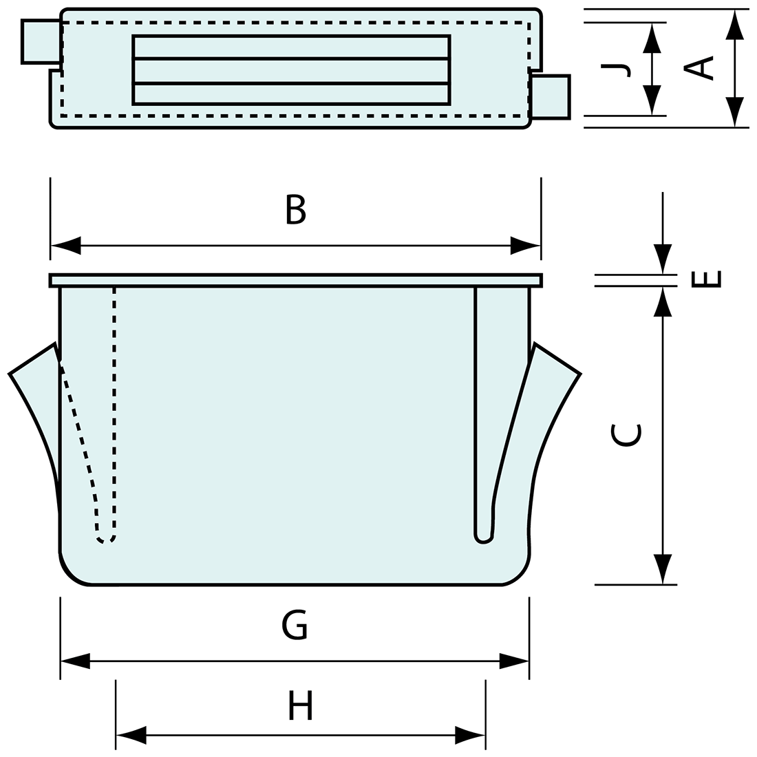 Rectangle Snap In Magnetic Catch Small 23.6mm