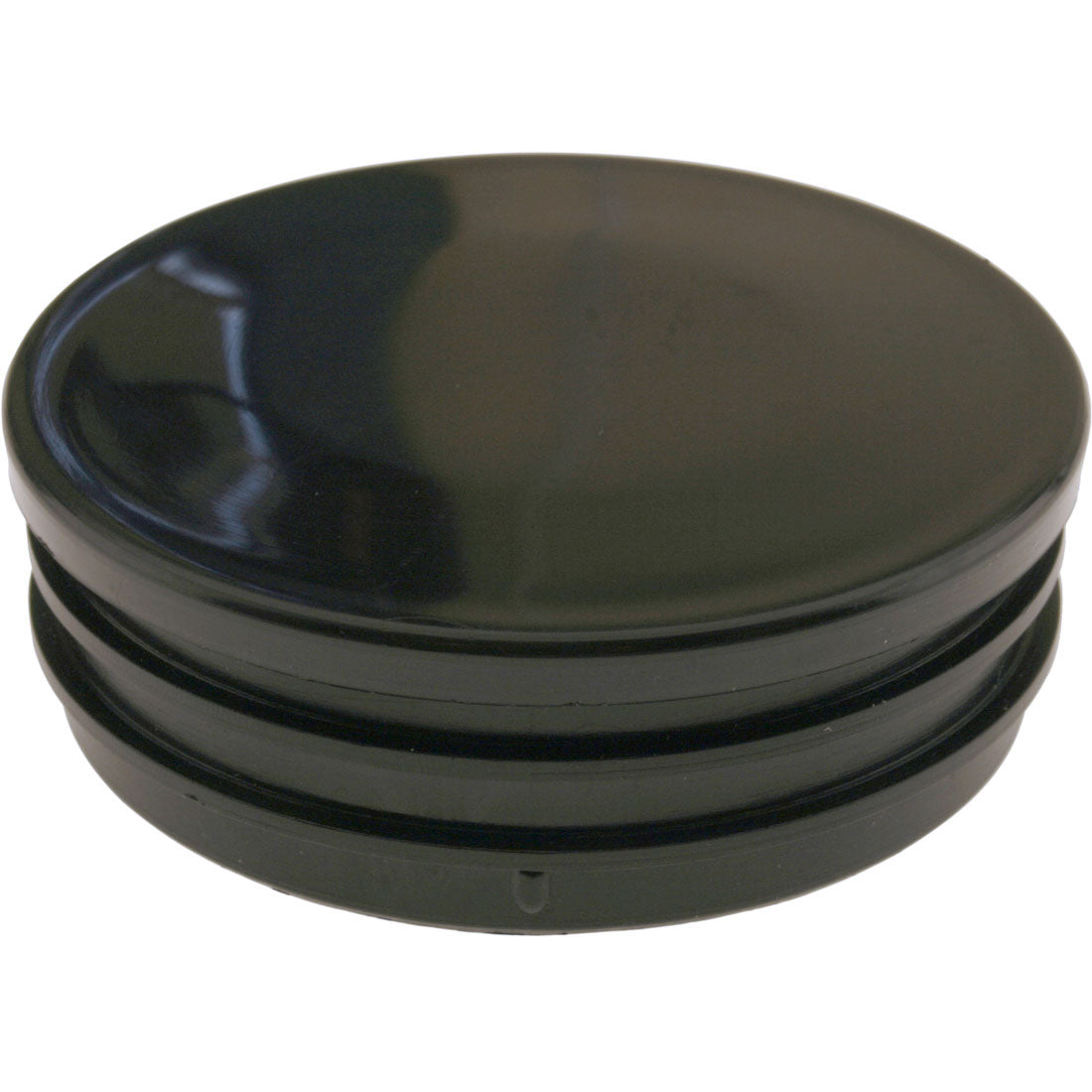 Round Plug Ribbed Black 76.2mm – Co-Mac
