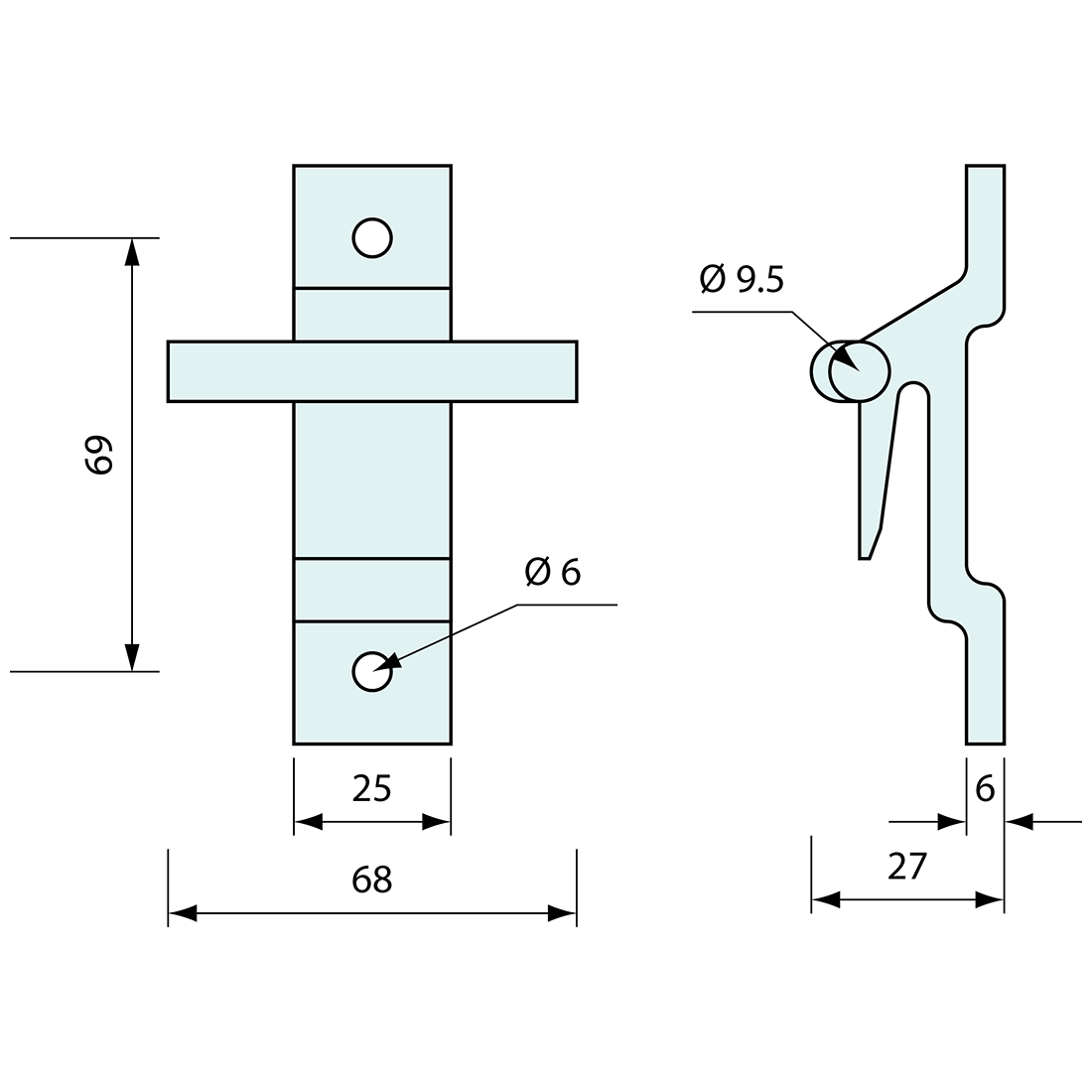 T Bar Bracket