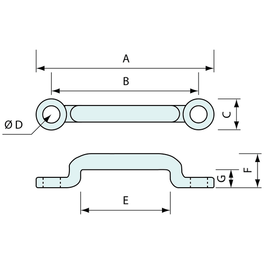 Footman Loop Zinc Plated 92mm